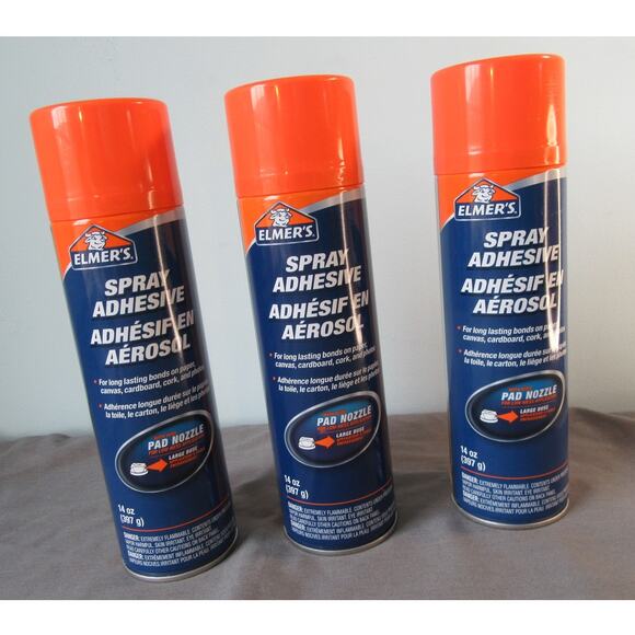 3) Cans Elmers Spray Adhesive- Multipurpose- Acid-free- 14 oz - Picture 1 of 5